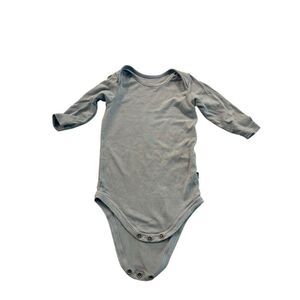 Kickee Pants long sleeve bamboo bodysuit sz 9-12 months blue boys unisex